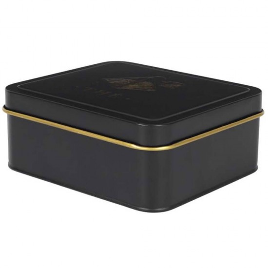 Кутия за чай Black and Gold метална 