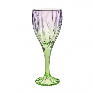 Кристални чаши за вино Bohemia 1845 Ocean Green&Purple 270 мл 6 броя