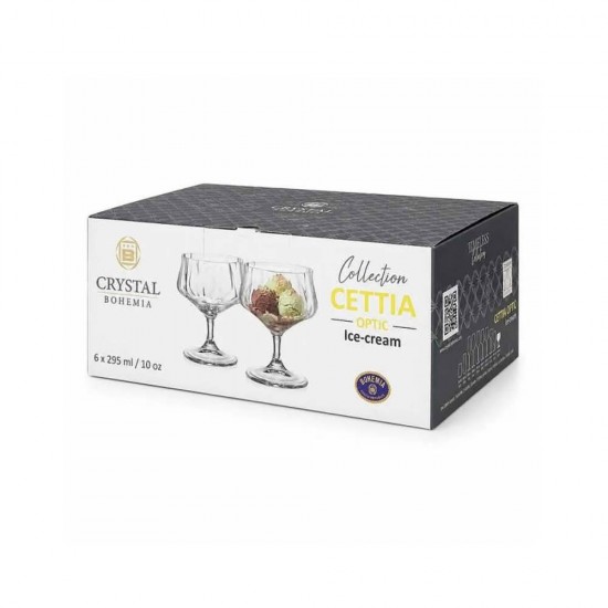 Чаши за сладолед Bohemia Cettia Optic 6 бр 295 мл
