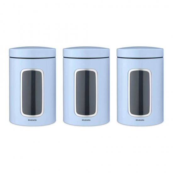 Буркани Brabantia Window 1.4 L, Dreamy Blue, 3 броя