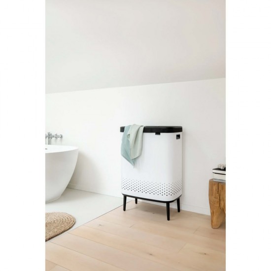 Кош за пране с две отделения Brabantia Bo 2x45 л White