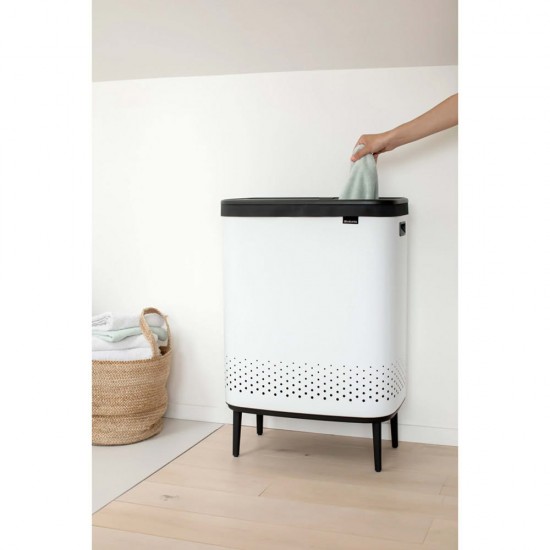 Кош за пране с две отделения Brabantia Bo 2x45 л White