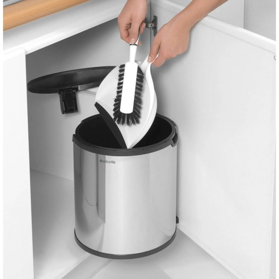 Кош за боклук за вграждане Brabantia Built-In 15L Brilliant Steel