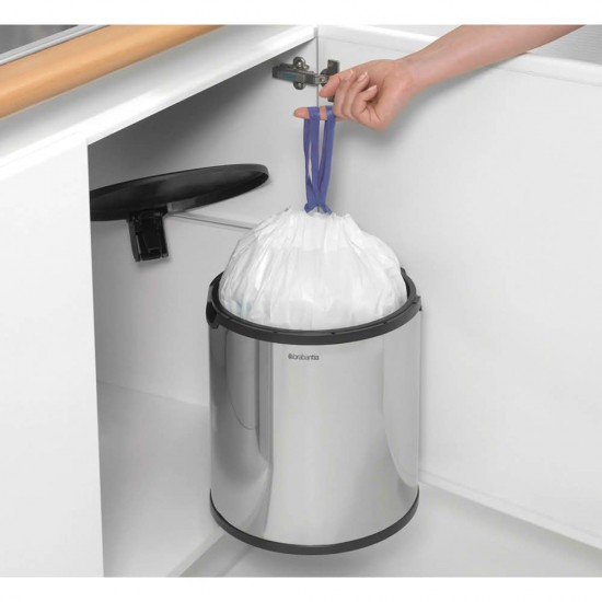 Кош за боклук за вграждане Brabantia Built-In 15L Brilliant Steel