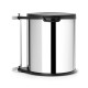 Кош за боклук за вграждане Brabantia Built-In 15L Brilliant Steel
