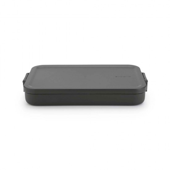 Кутия за храна Brabantia Make&Take 1100 мл Dark Grey плоска