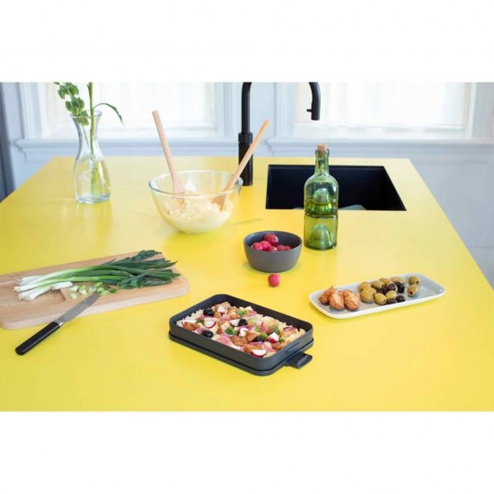 Кутия за храна Brabantia Make&Take 1100 мл Dark Grey плоска