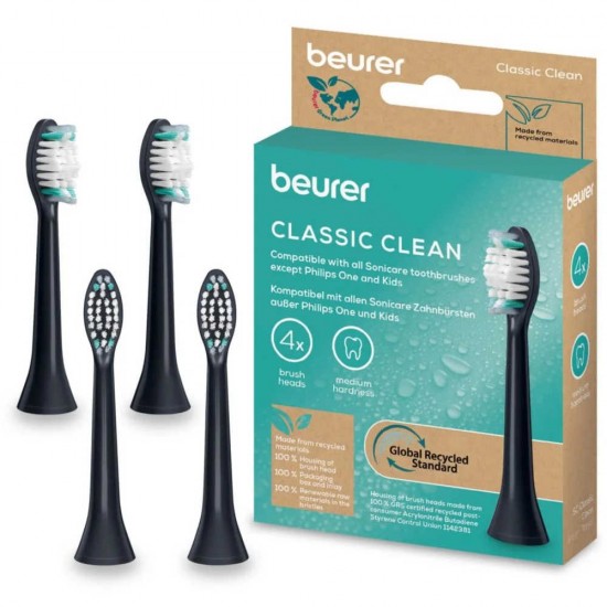 Комплект 4 сменяеми глави за електрическа четка зъби Beurer Classic Clean