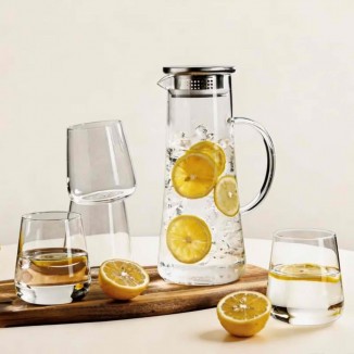 Комплект кана и 4 чаши за вода Citrus Pour
