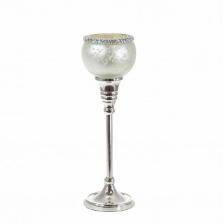 Свещник Silver Ball, височина 24 см
