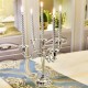 Метален свещник за 5 свещи , Silver Elegant