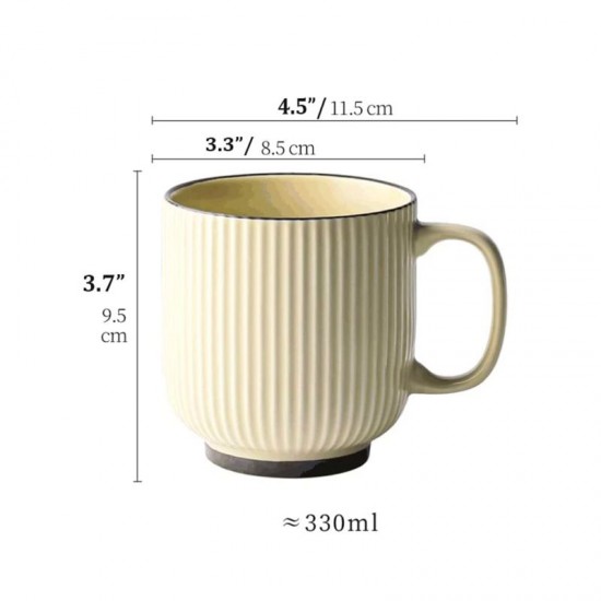 Керамична чаша мъг за топли напитки Nordic Green Beige Grey