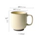 Керамична чаша мъг за топли напитки Nordic Green Beige Grey