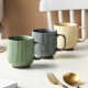 Керамична чаша мъг за топли напитки Nordic Green Beige Grey