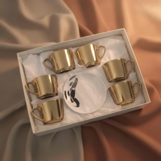 Порцеланов комплект за кафе Morello Panda Gold