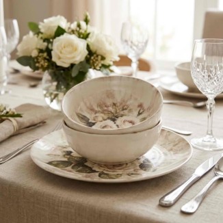 Порцеланова купа Morello White Roses 15 см