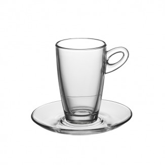Чаши за еспресо MOCCA ESPRESSO с чинийки, 75 мл., за 6 души, VITRUM
