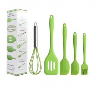 Силиконови прибори за готвене, 5 ч Green