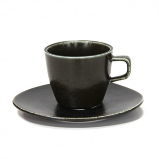 Сервиз за кафе и чай ANTIQUE BLACK за 6 души, 12 части